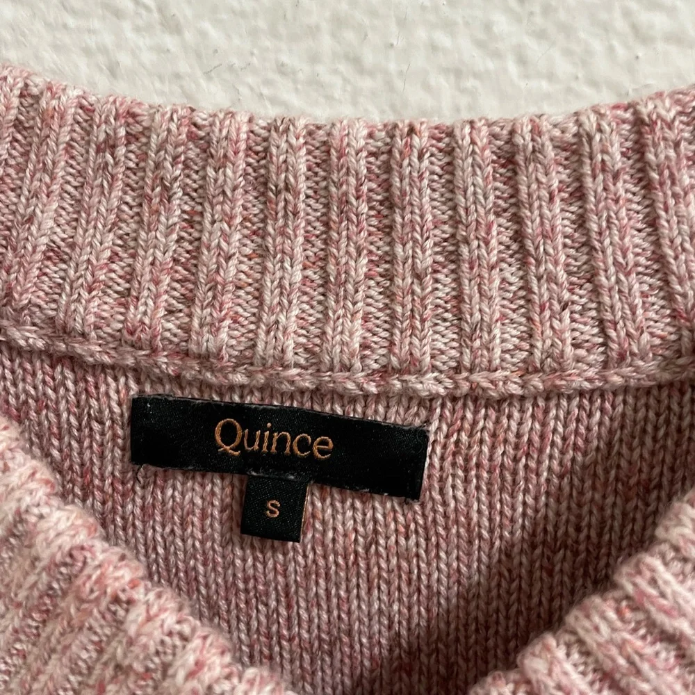 Quince Soft Pink Knit Cardigan - Picture 4 of 5